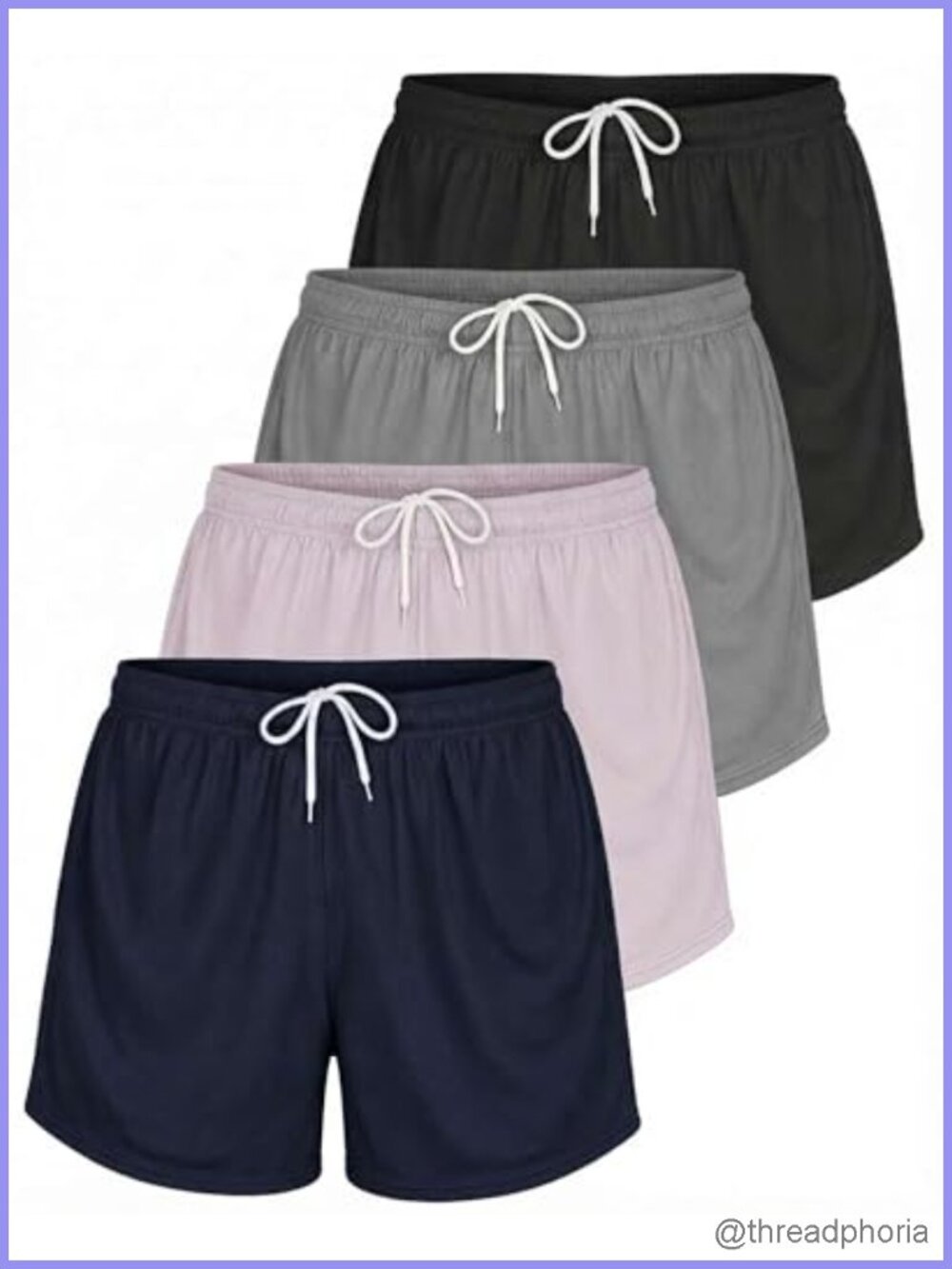 4 Pack Women's Athletic Mesh Shorts with Pockets Quick Dry